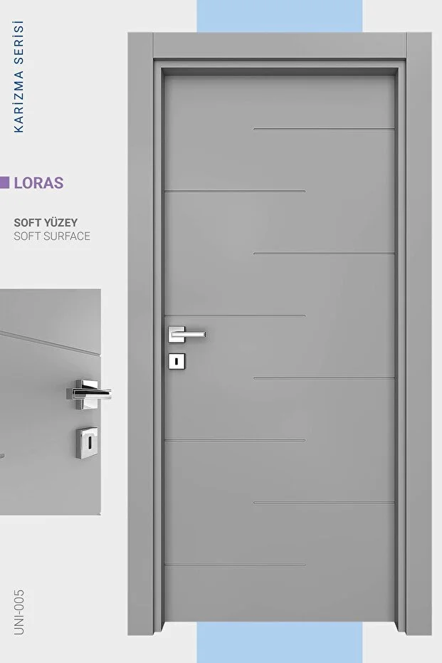 MELAMİN KARİZMA LORAS BEŞ ODA KAPISI, 76/204/9-13 CM